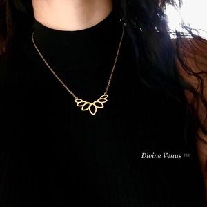 Lotus Necklace Gold Plated Stainless Steel
